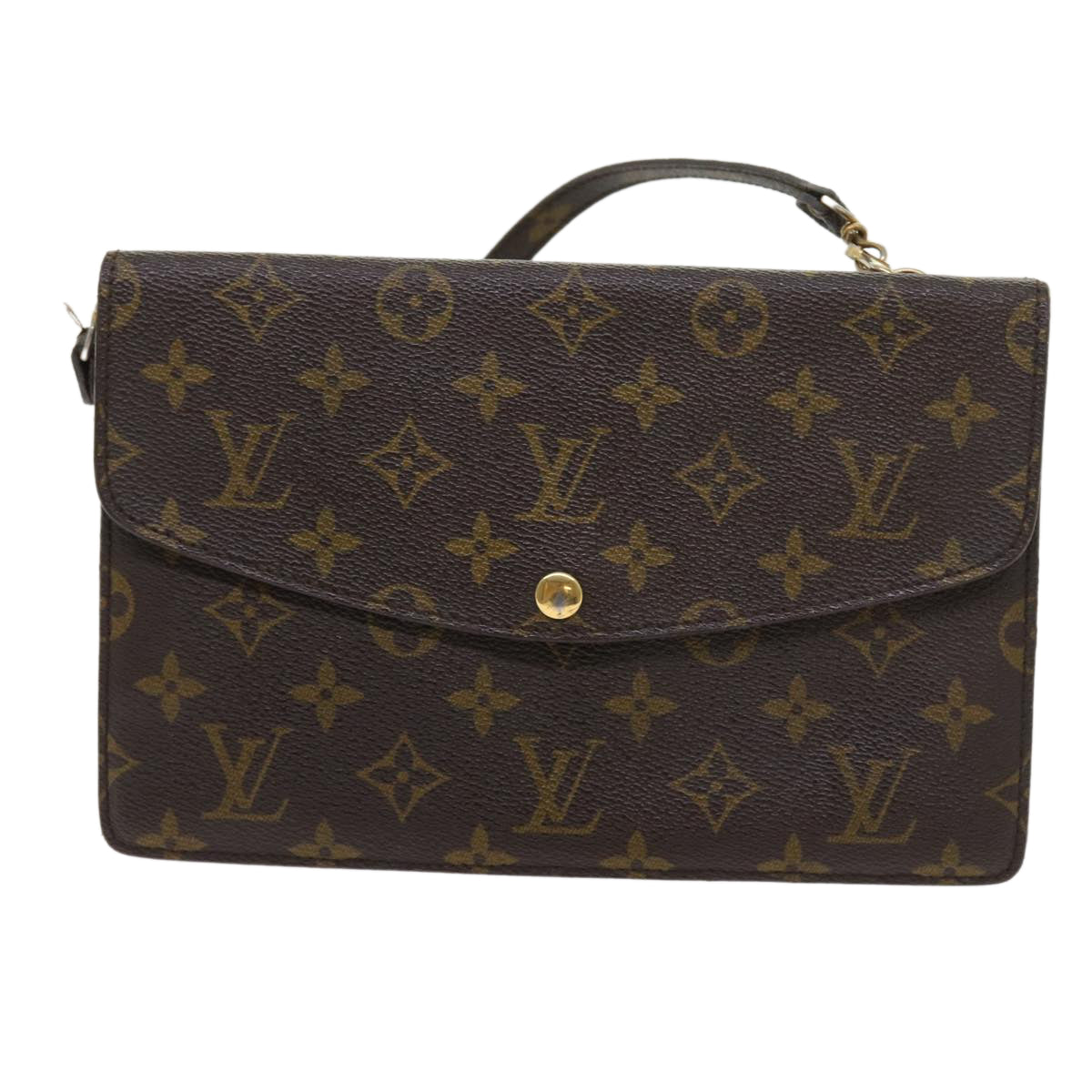 LOUIS VUITTON Monogram Double Rabat Shoulder Bag M51815 LV ar10429