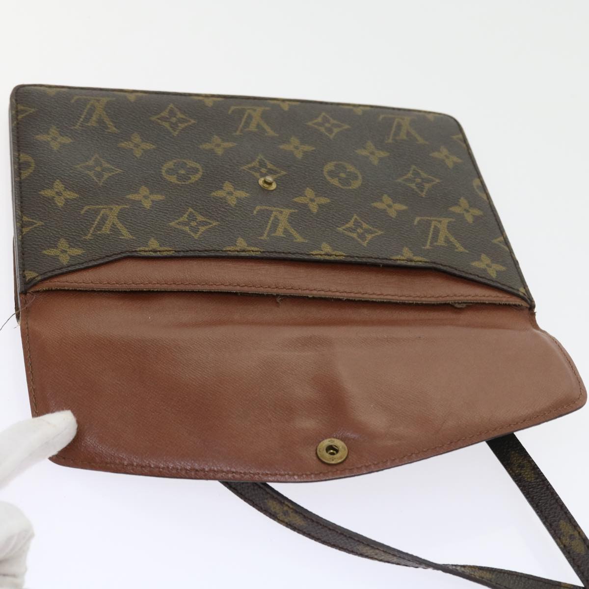 LOUIS VUITTON Monogram Double Rabat Shoulder Bag M51815 LV ar10429