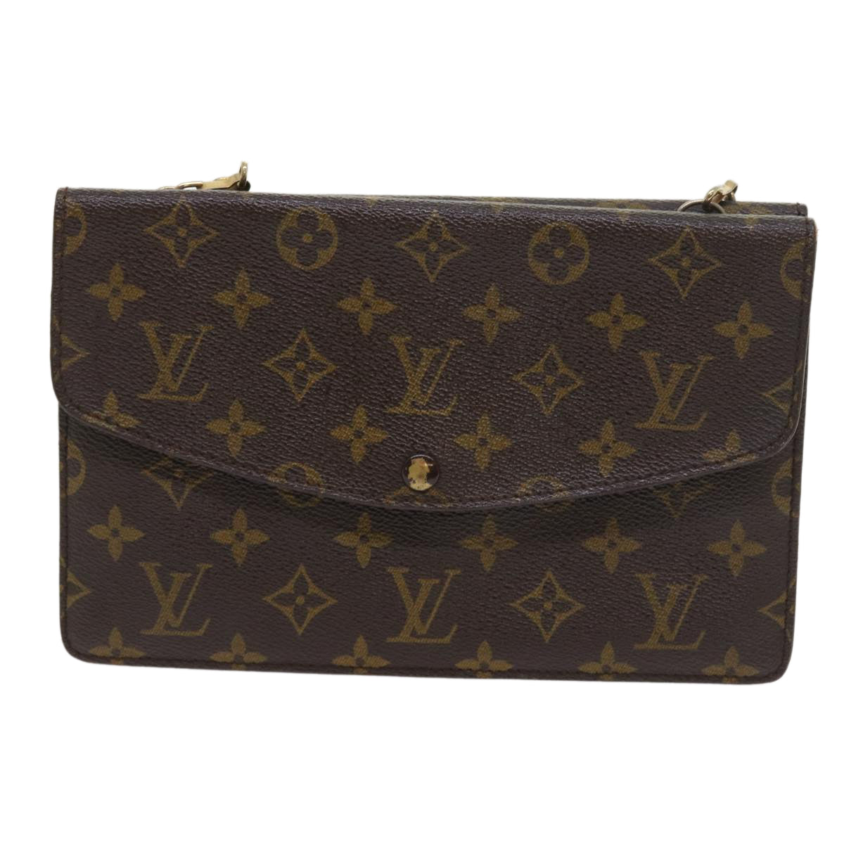 LOUIS VUITTON Monogram Double Rabat Shoulder Bag M51815 LV ar10429