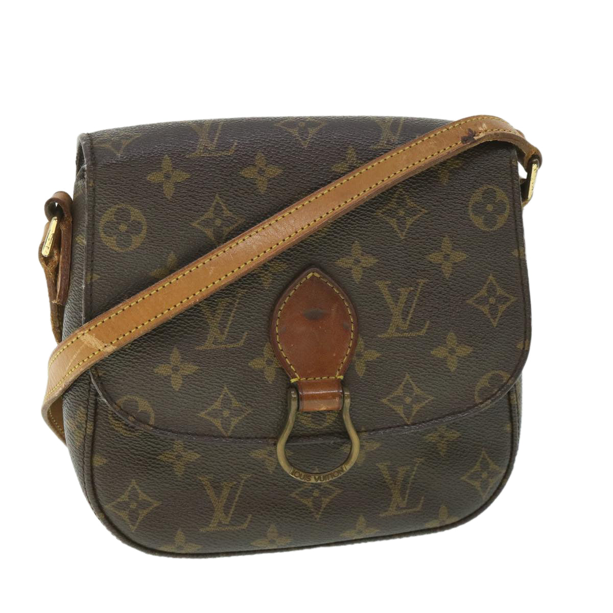 LOUIS VUITTON Monogram Saint Cloud MM Shoulder Bag M51243 LV ar10461