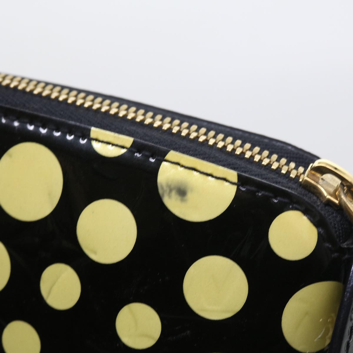 LOUIS VUITTON Vernis Yayoi Kusama Dot Lockit MM Bag Noir M91399 LV ar10576B