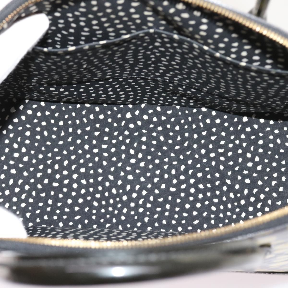 LOUIS VUITTON Vernis Yayoi Kusama Dot Lockit MM Bag Noir M91399 LV ar10576B