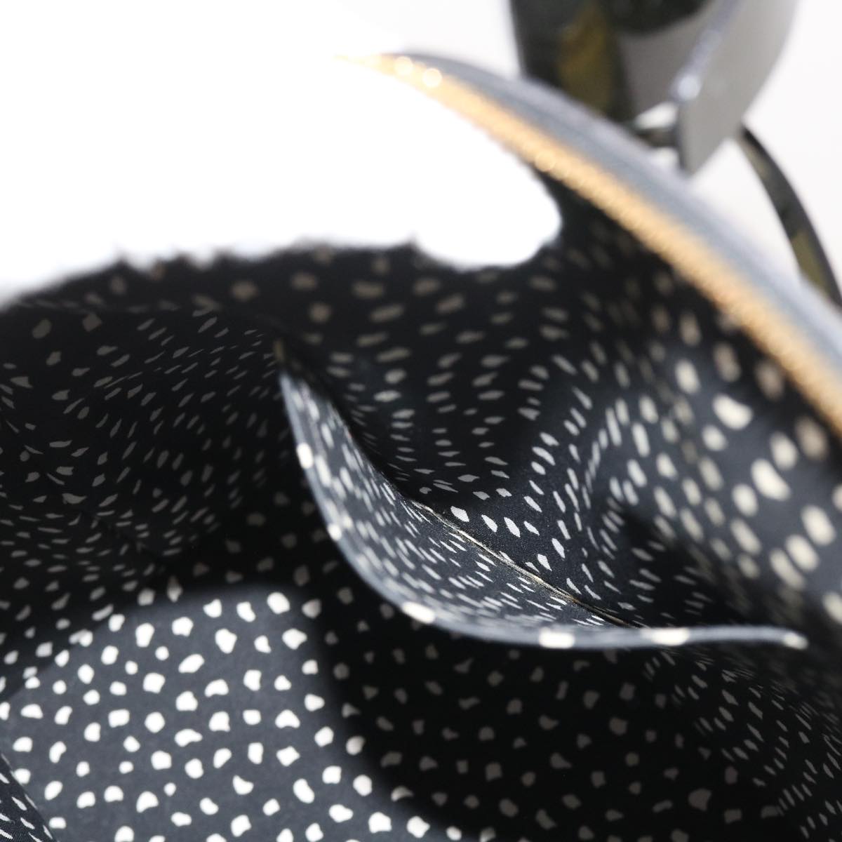 LOUIS VUITTON Vernis Yayoi Kusama Dot Lockit MM Bag Noir M91399 LV ar10576B
