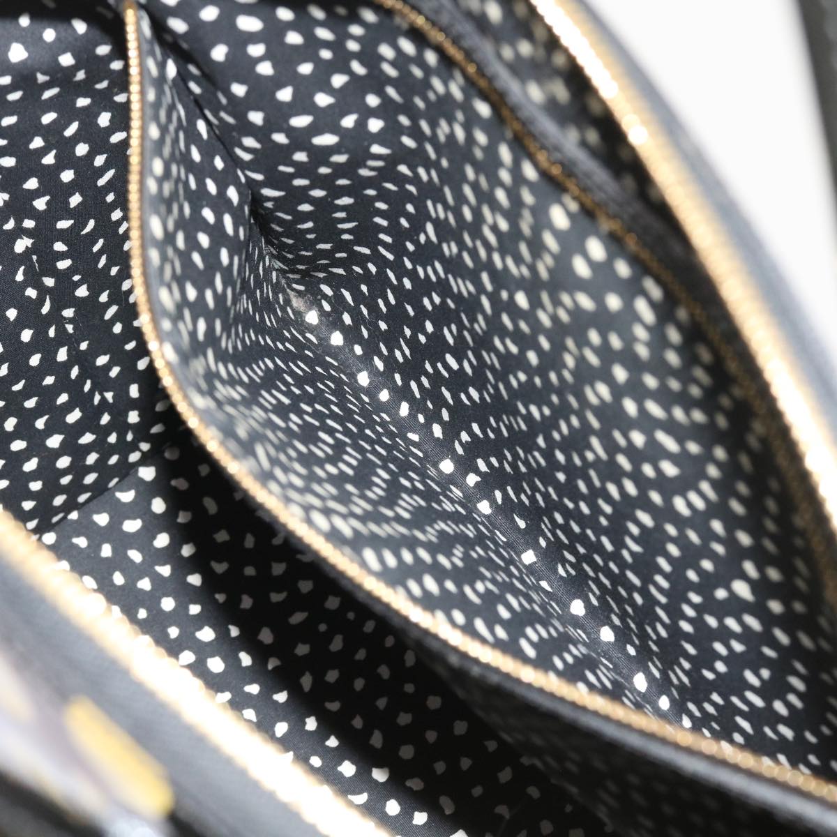 LOUIS VUITTON Vernis Yayoi Kusama Dot Lockit MM Bag Noir M91399 LV ar10576B