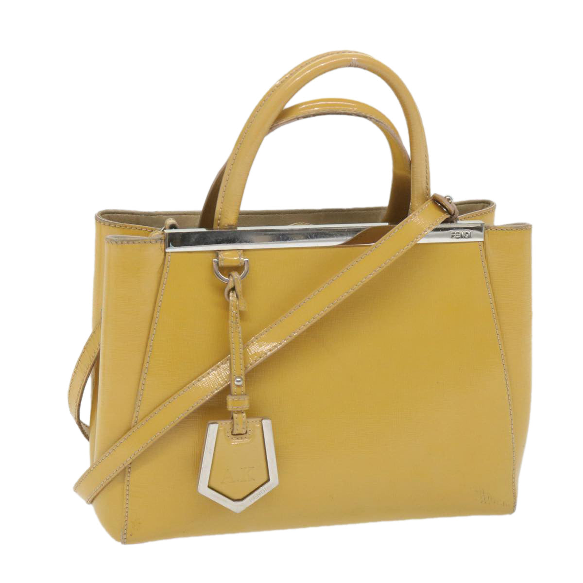 Luxury FendiHand Bag Patent leather 2way Yellowar10596B