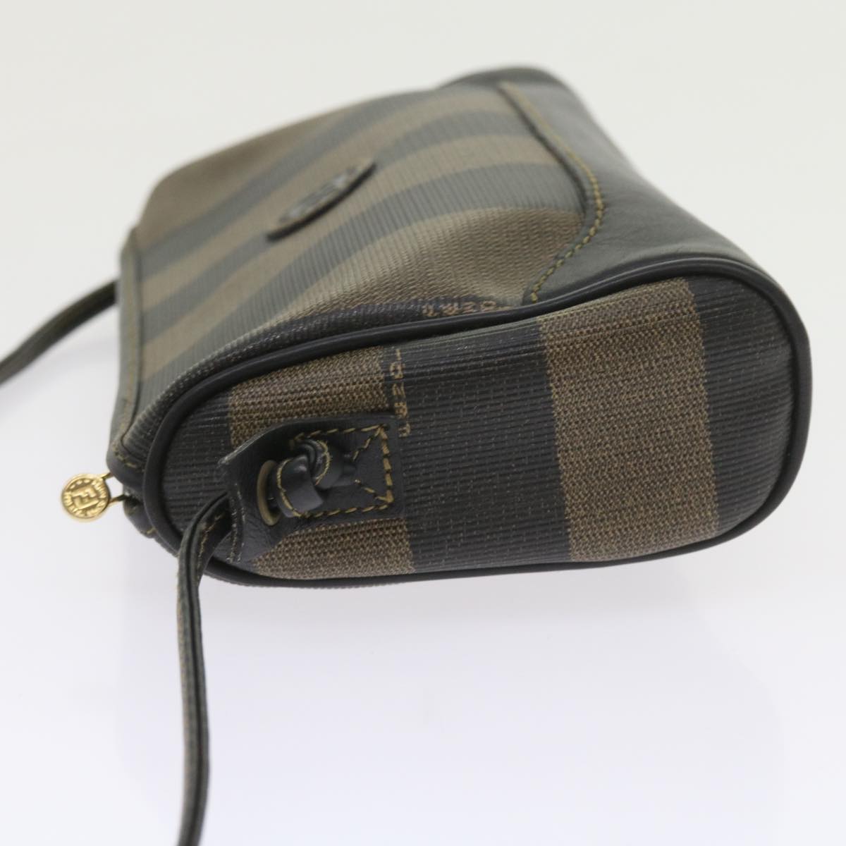 Luxury FendiPecan Canvas Shoulder Bag Black Brownar10656