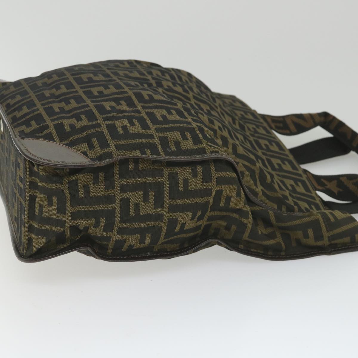 Luxury FendiZucca Canvas Hand Bag Black Brown 2321 26555 098ar10692
