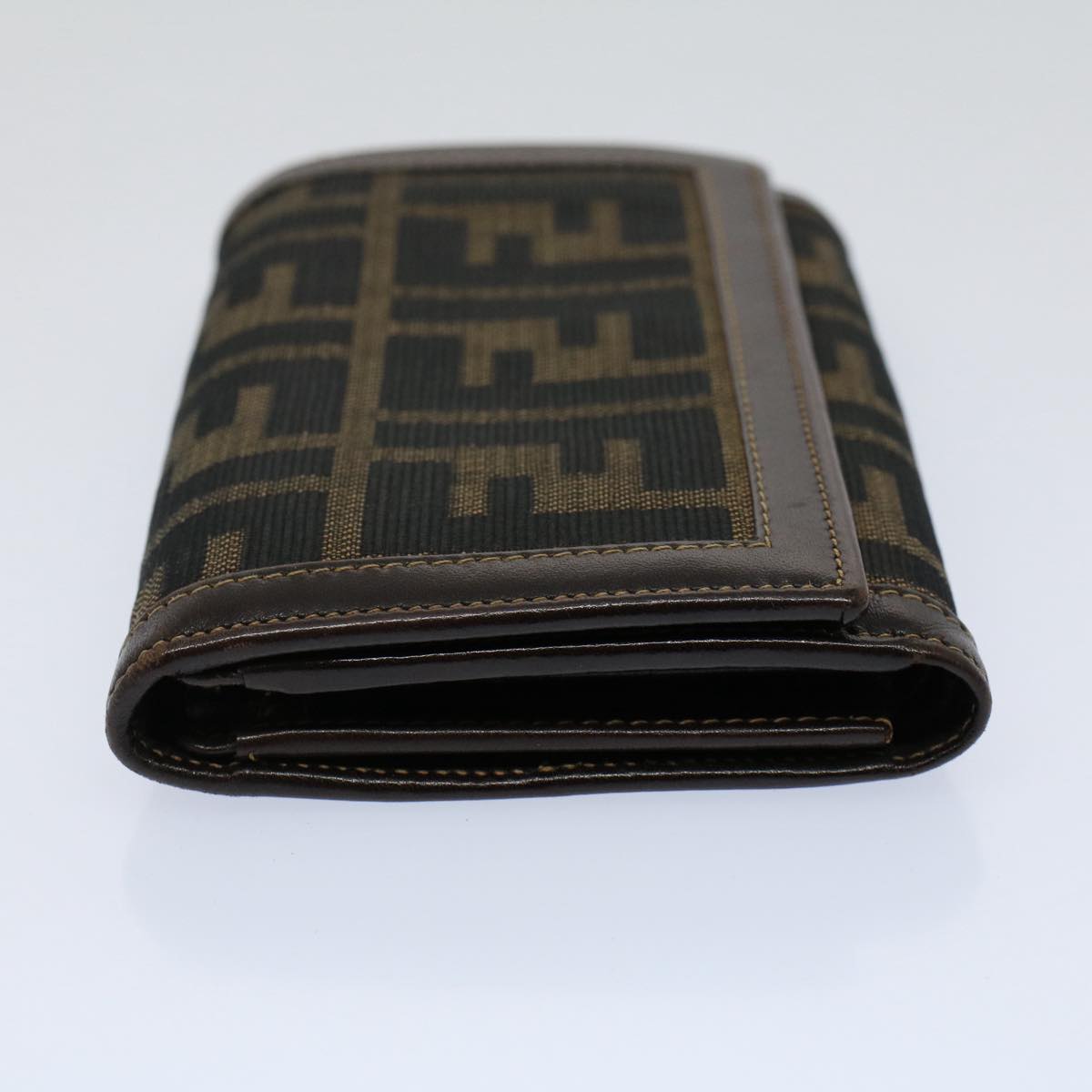 Luxury FendiZucca Canvas Wallet Black Brown 2266 31052 088ar10887