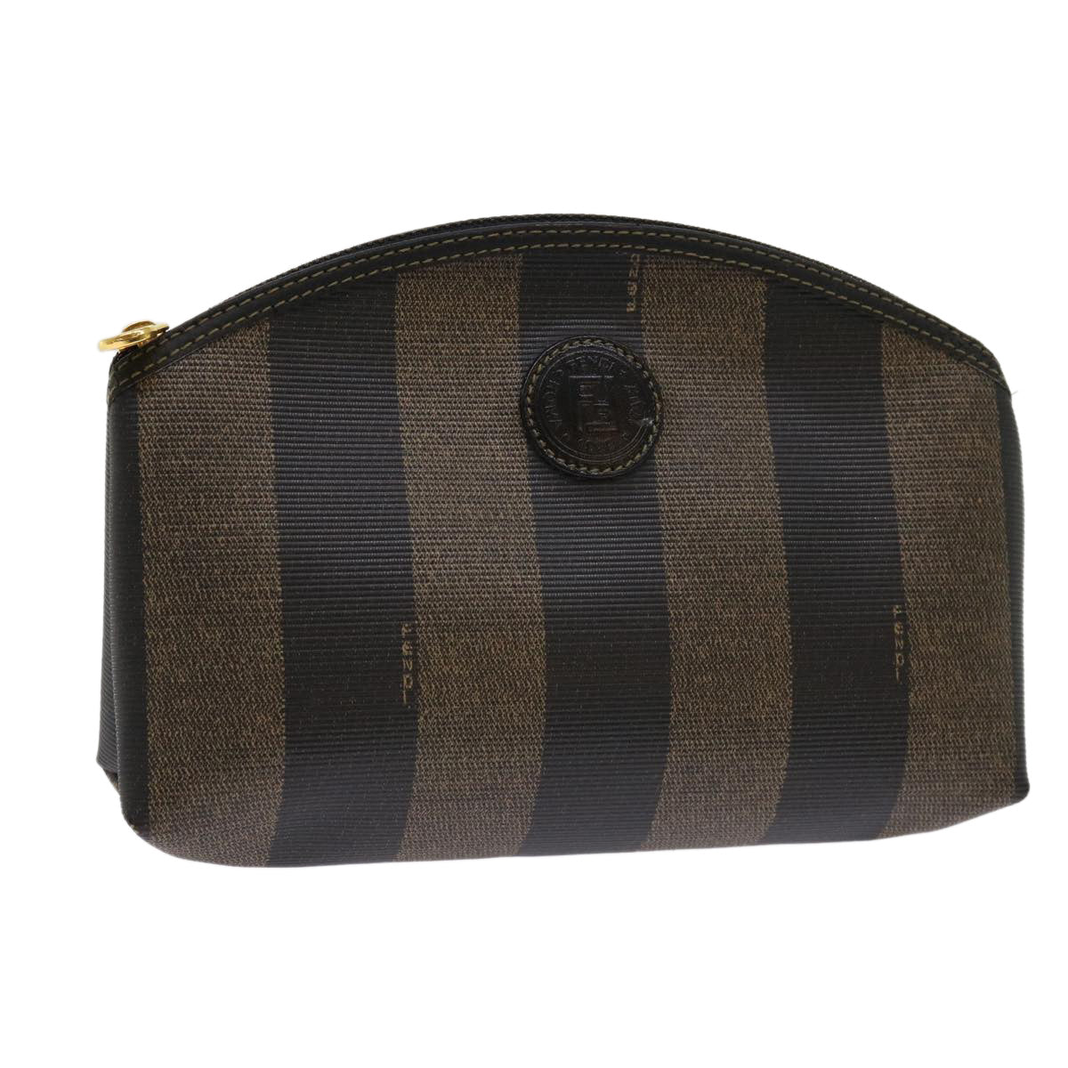 Luxury FendiPecan Canvas Pouch Coated Canvas Brownar11022