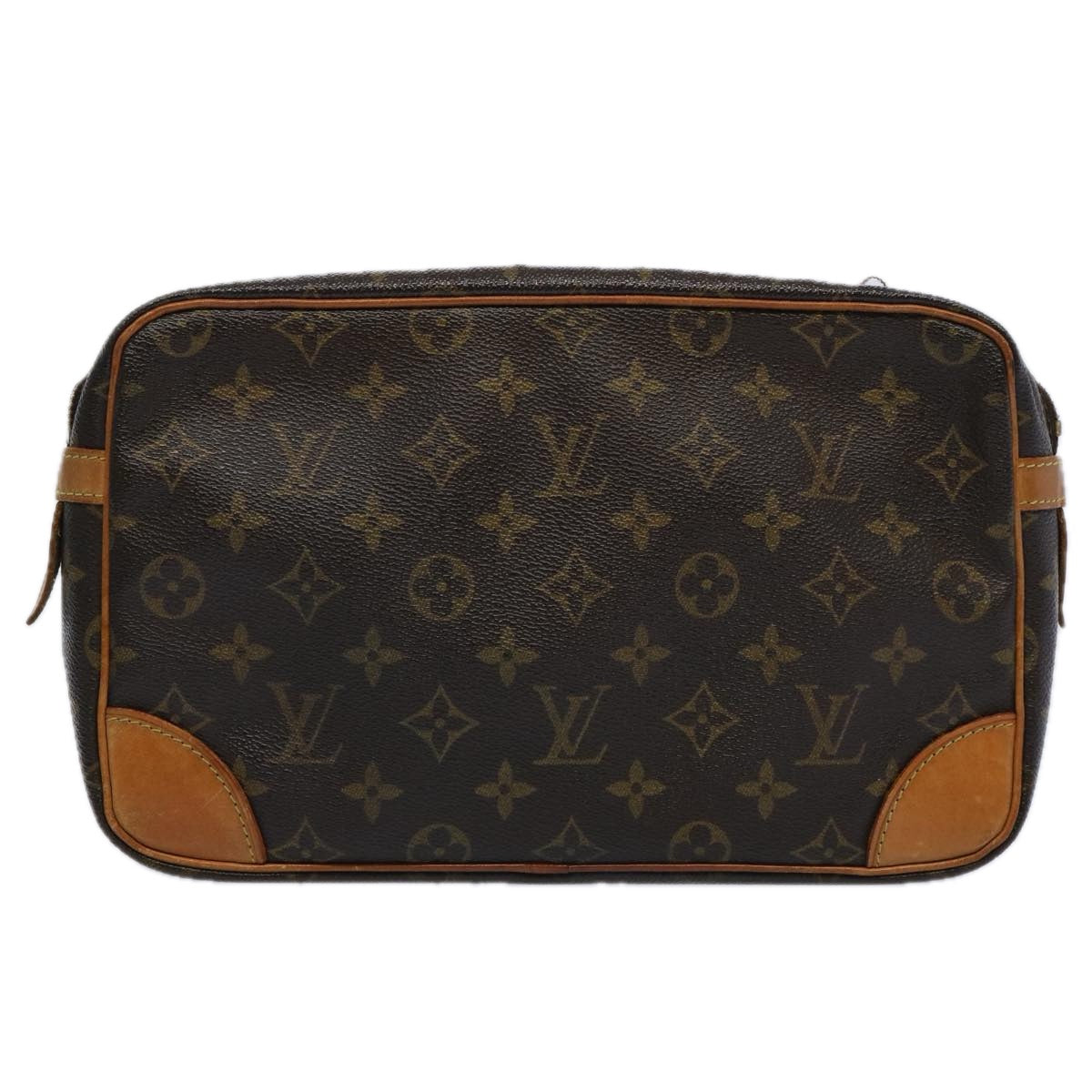 LOUIS VUITTON Monogram Compiegne 28 Clutch Bag M51845 LV ar11028