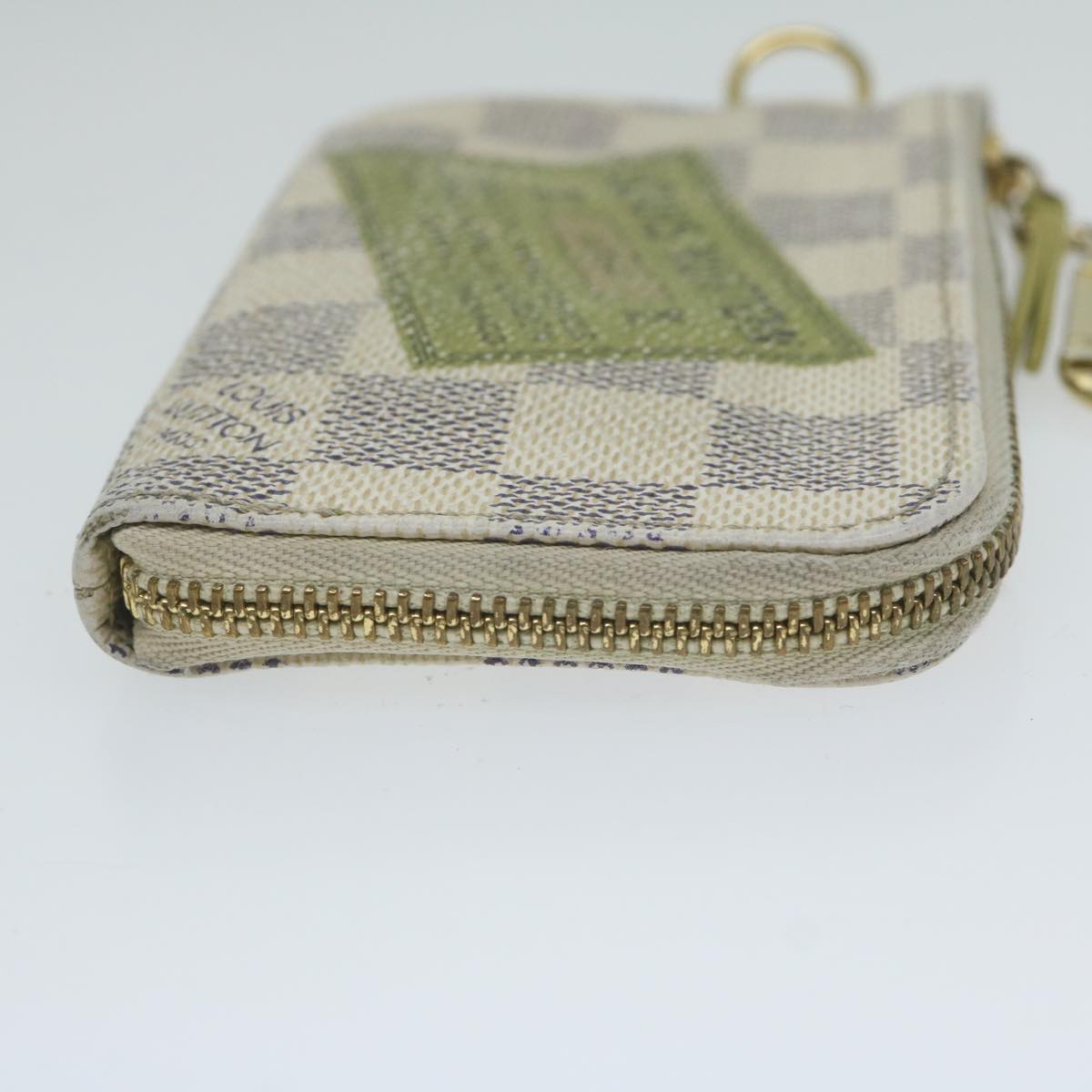 LOUIS VUITTON Damier Azur Pochette Cles Compris Coin Purse N63085 ar11040