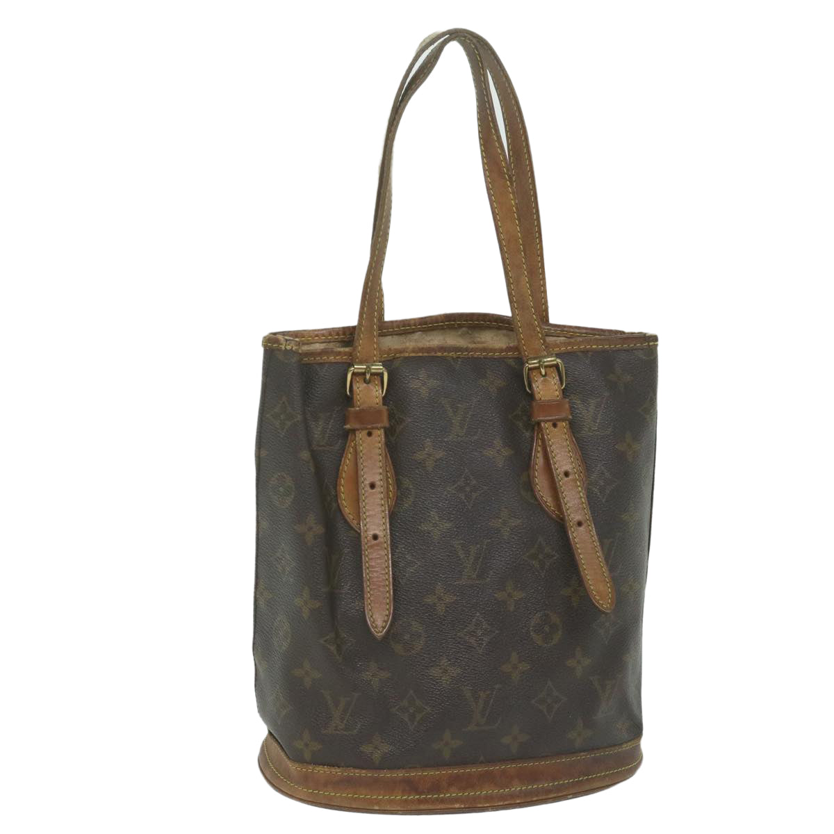 LOUIS VUITTON Monogram Bucket PM Shoulder Bag M42238 LV ar11073