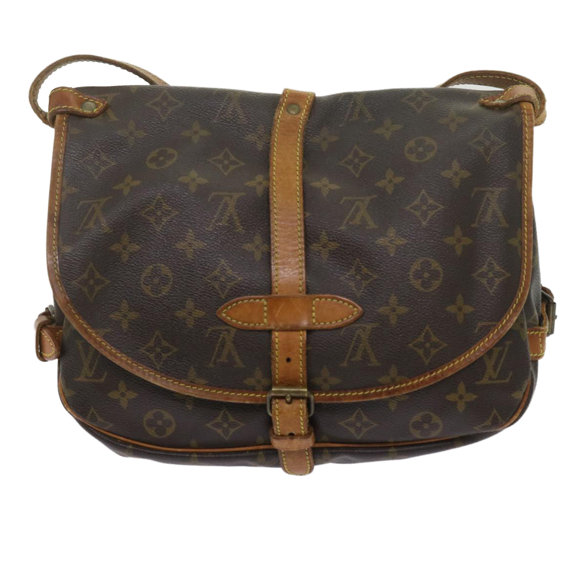 LOUIS VUITTON Monogram Saumur 30 Shoulder Bag M42256 LV ar11089