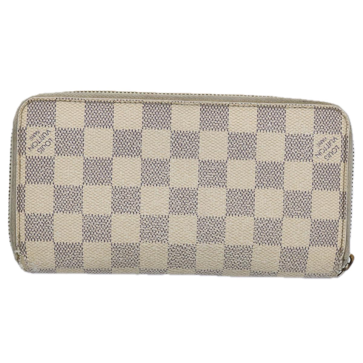 LOUIS VUITTON Damier Azur Zippy Wallet Long Wallet N63503 LV ar11113