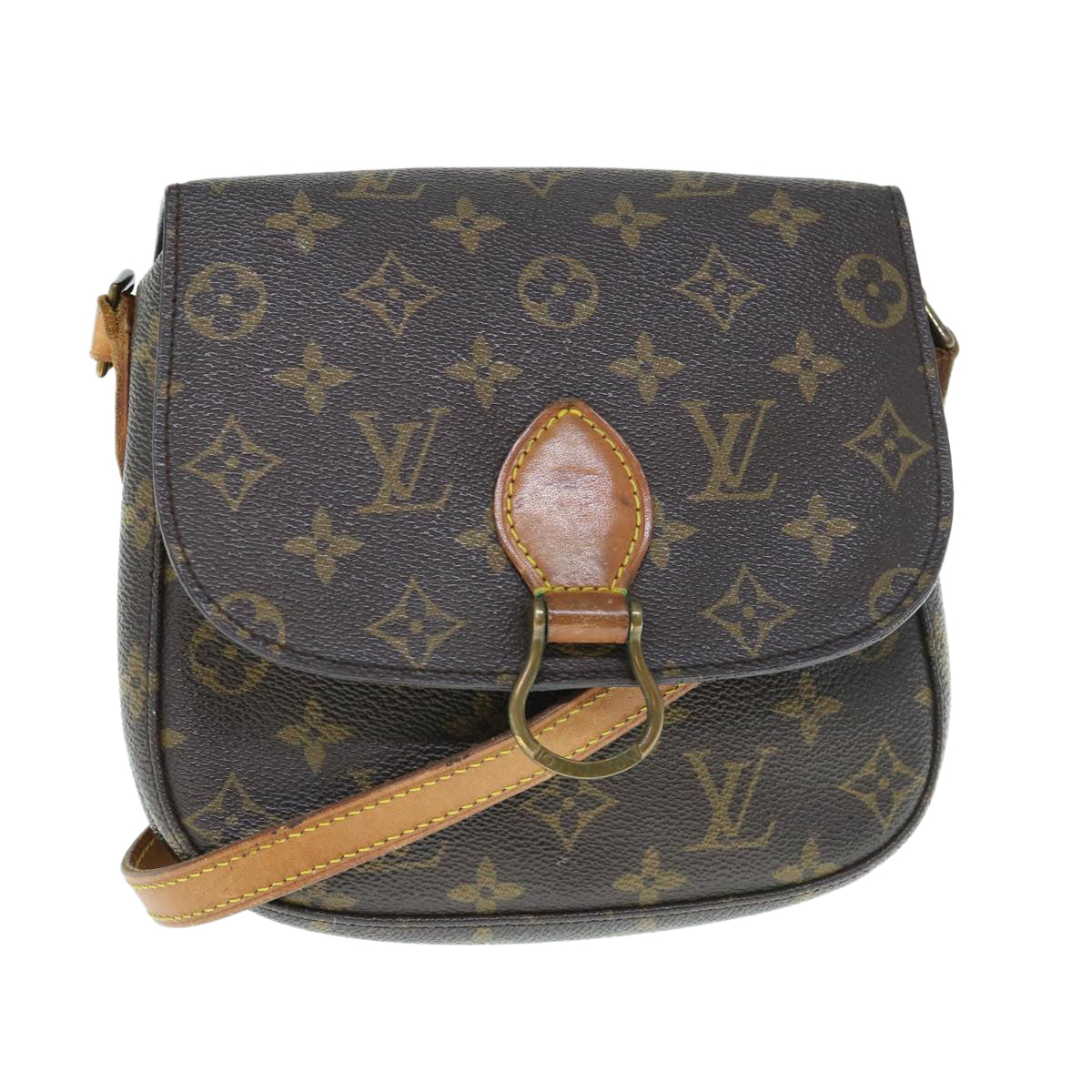 LOUIS VUITTON Monogram Saint Cloud MM Shoulder Bag M51243 LV ar11145B