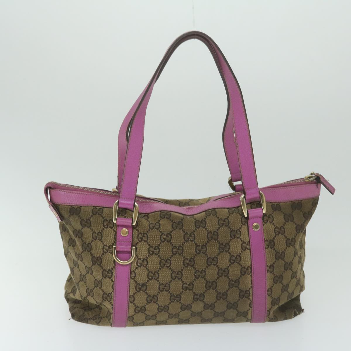 GUCCI GG Canvas Sherry Line Shoulder Bag 2Set Beige Brown gray  ar11231