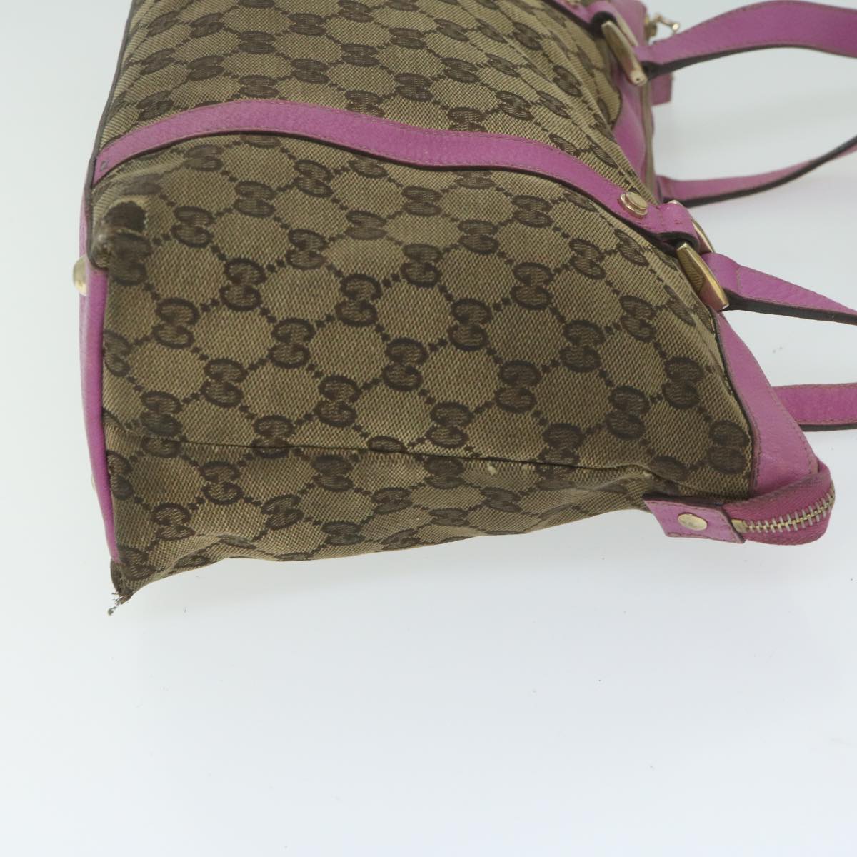 GUCCI GG Canvas Sherry Line Shoulder Bag 2Set Beige Brown gray  ar11231