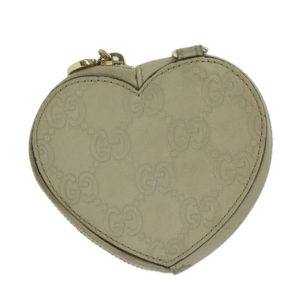 GUCCI GG Canvas Guccissima Coin Purse White 152615  ar11254