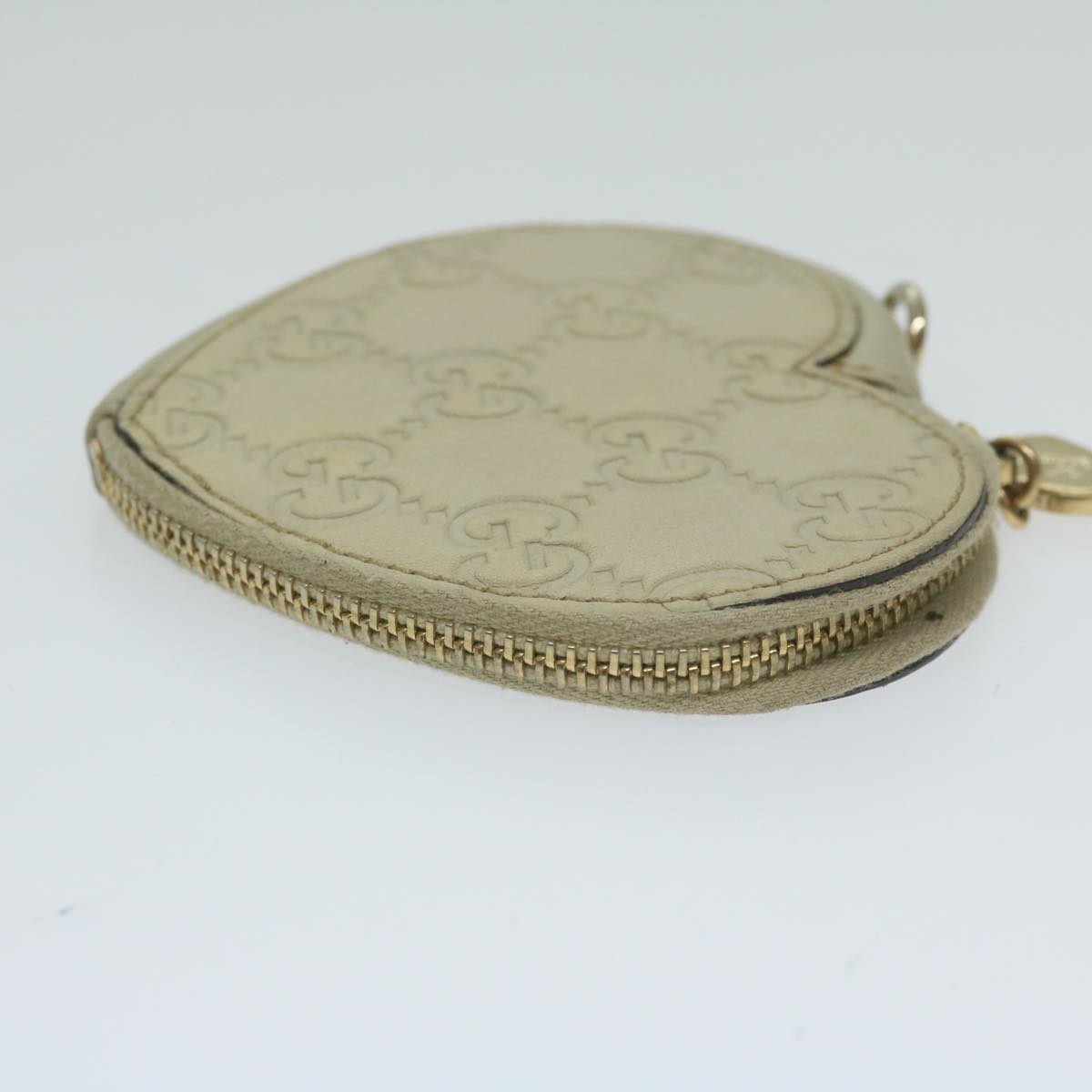 GUCCI GG Canvas Guccissima Coin Purse White 152615  ar11254