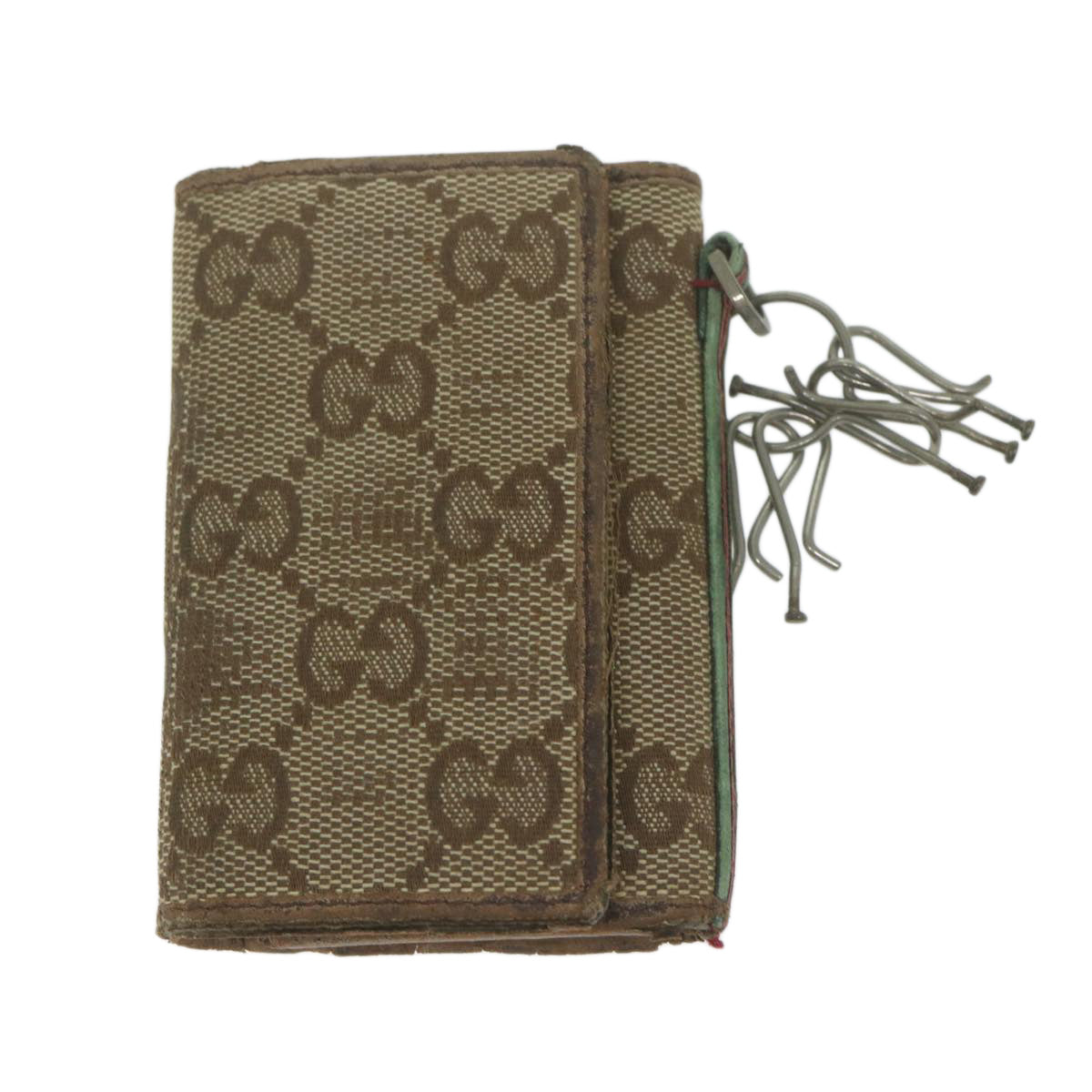 GUCCI GG Canvas Wallet Key Case 6Set Beige Black  ar11255