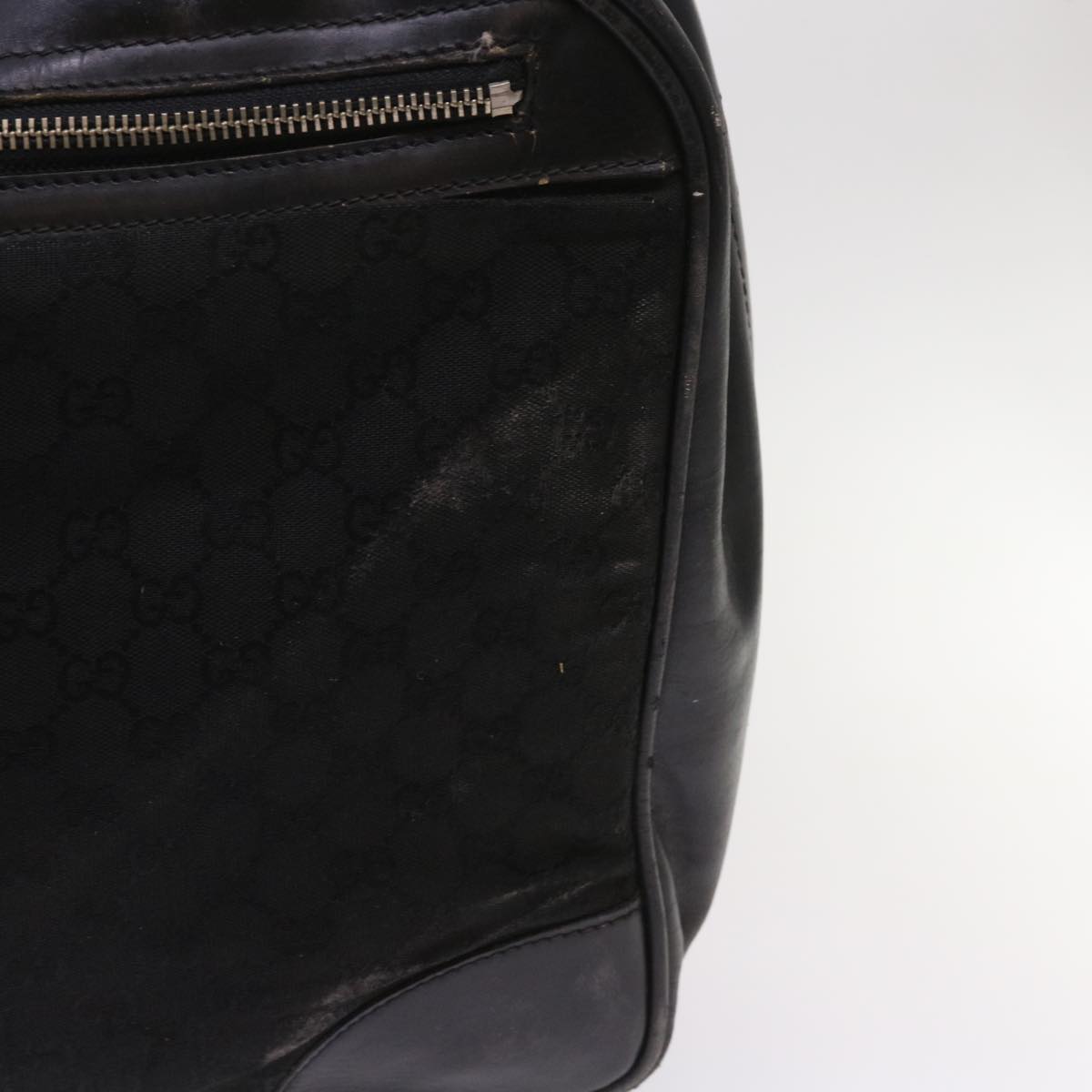 GUCCI GG Canvas Web Sherry Line Boston Bag Black Green Red  ar11324