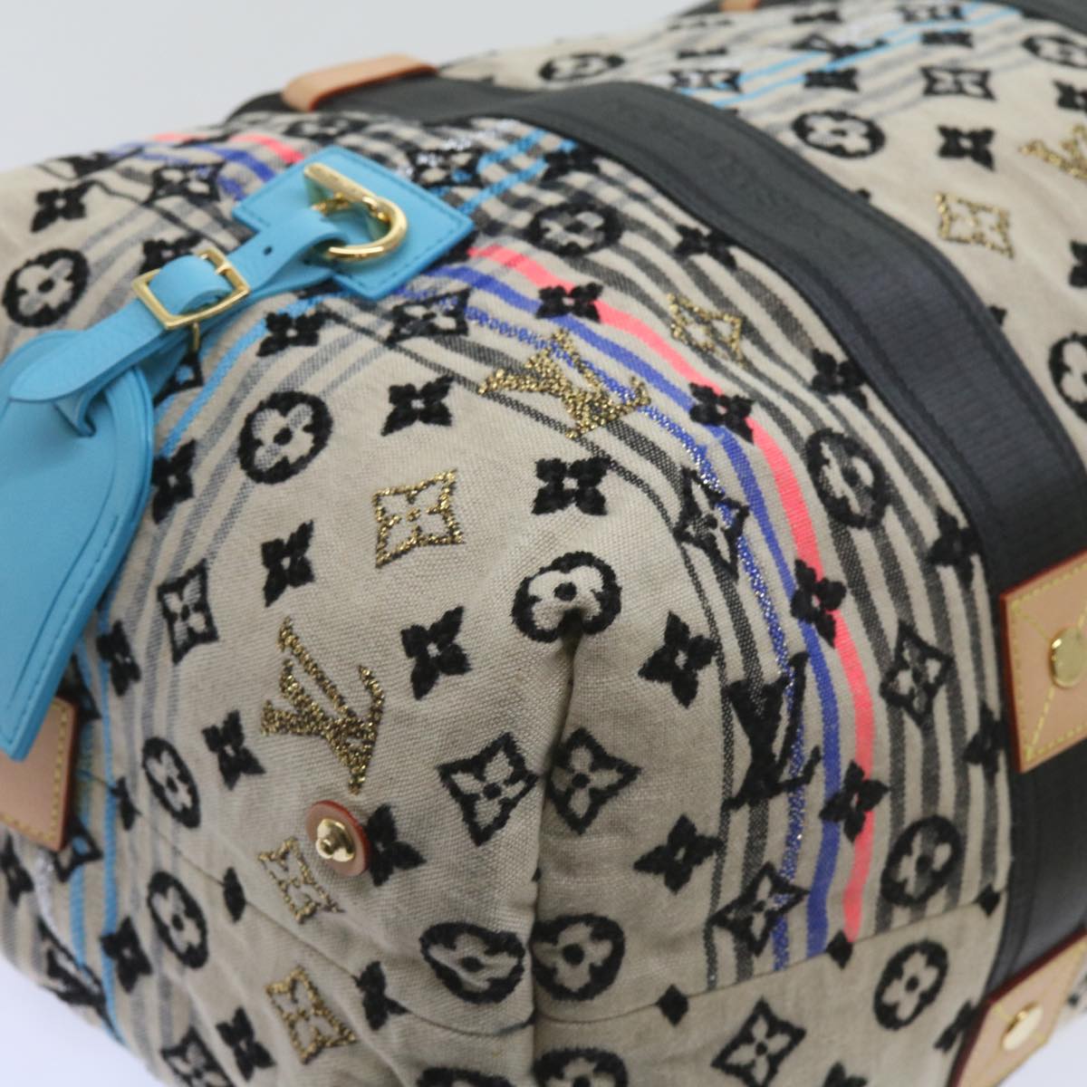 LOUIS VUITTON Monogram Scrunchie Touareg Boston Bag Beige M40360 ar11371A