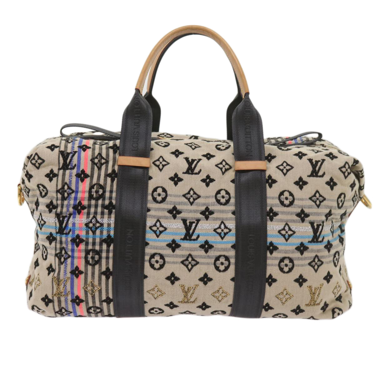 LOUIS VUITTON Monogram Scrunchie Touareg Boston Bag Beige M40360 ar11371A