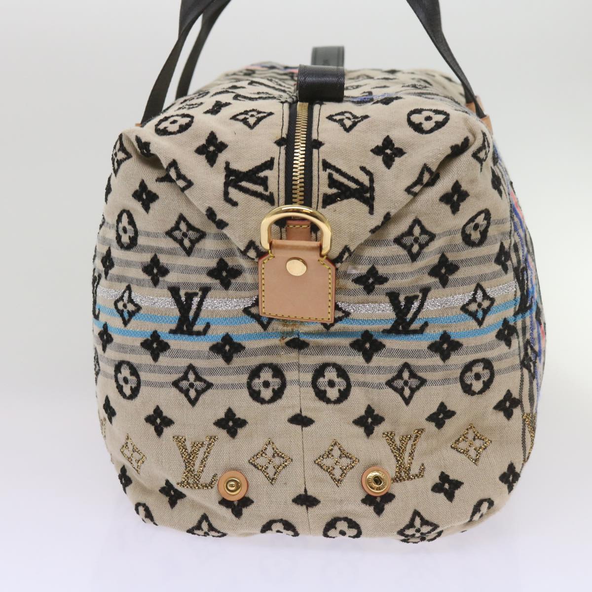 LOUIS VUITTON Monogram Scrunchie Touareg Boston Bag Beige M40360 ar11371A