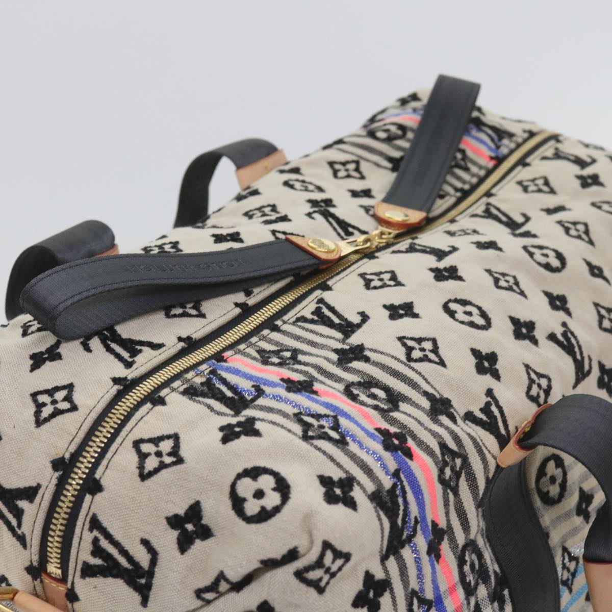 LOUIS VUITTON Monogram Scrunchie Touareg Boston Bag Beige M40360 ar11371A