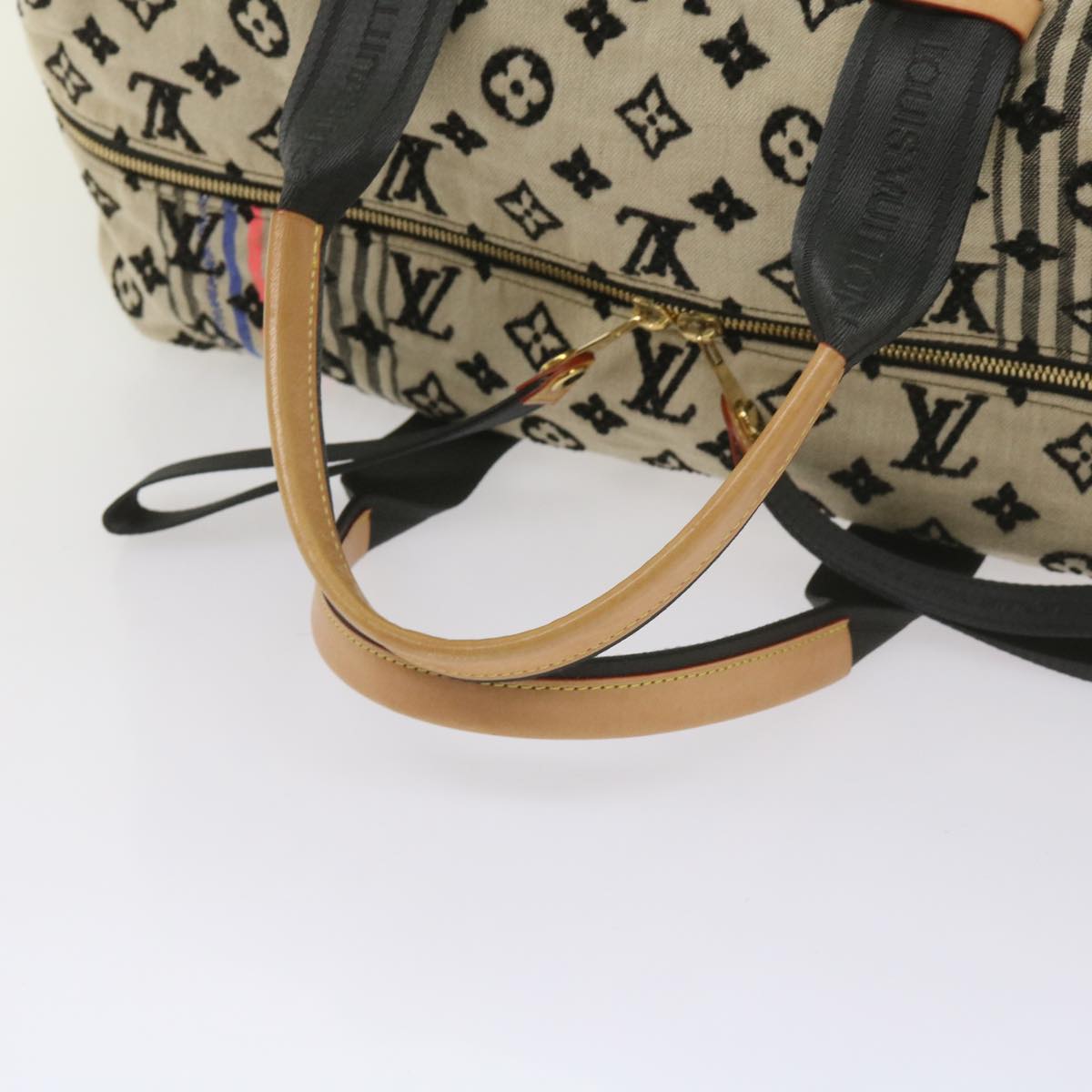 LOUIS VUITTON Monogram Scrunchie Touareg Boston Bag Beige M40360 ar11371A
