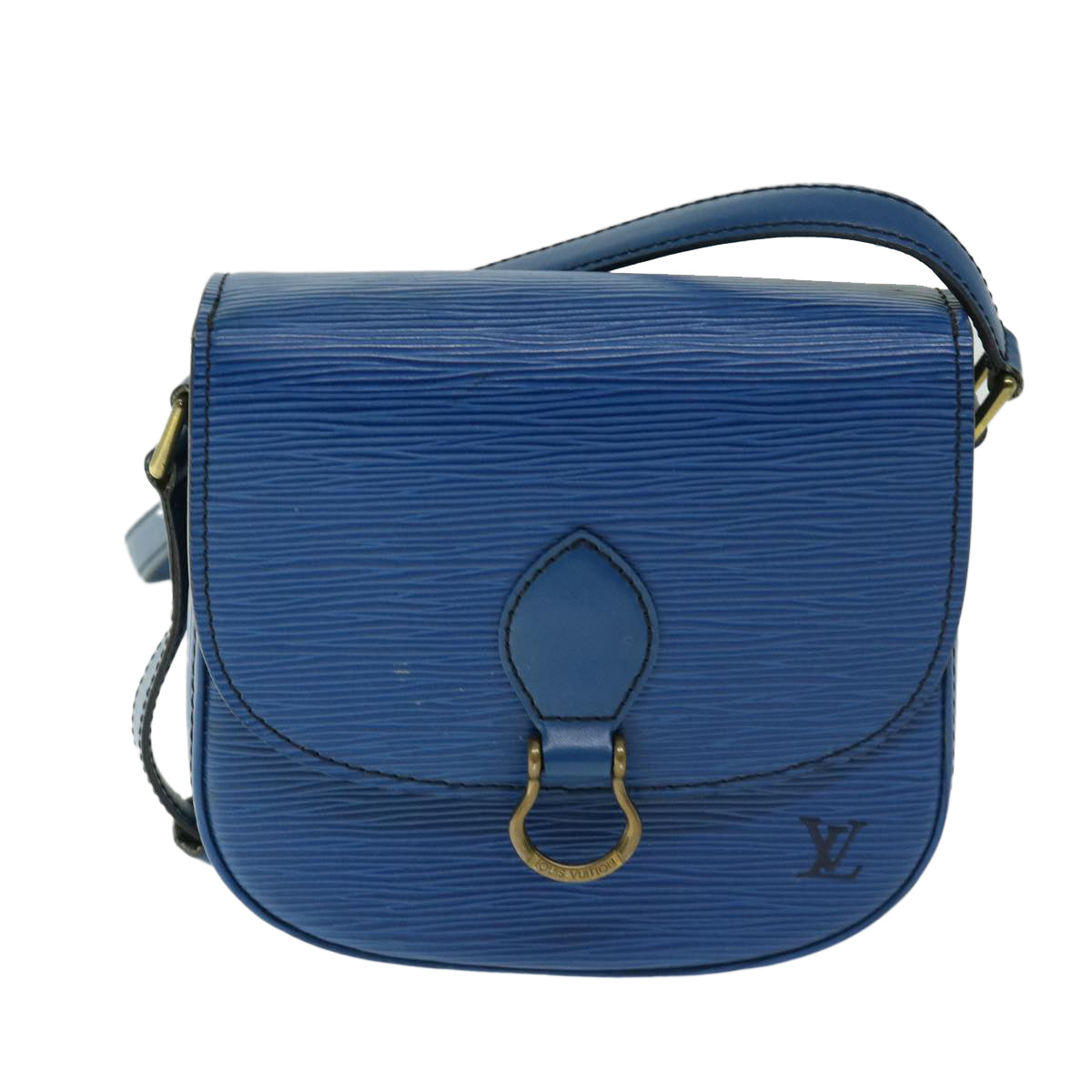 LOUIS VUITTON Epi Mini Saint Cloud Shoulder Bag Blue M52215 LV ar11403