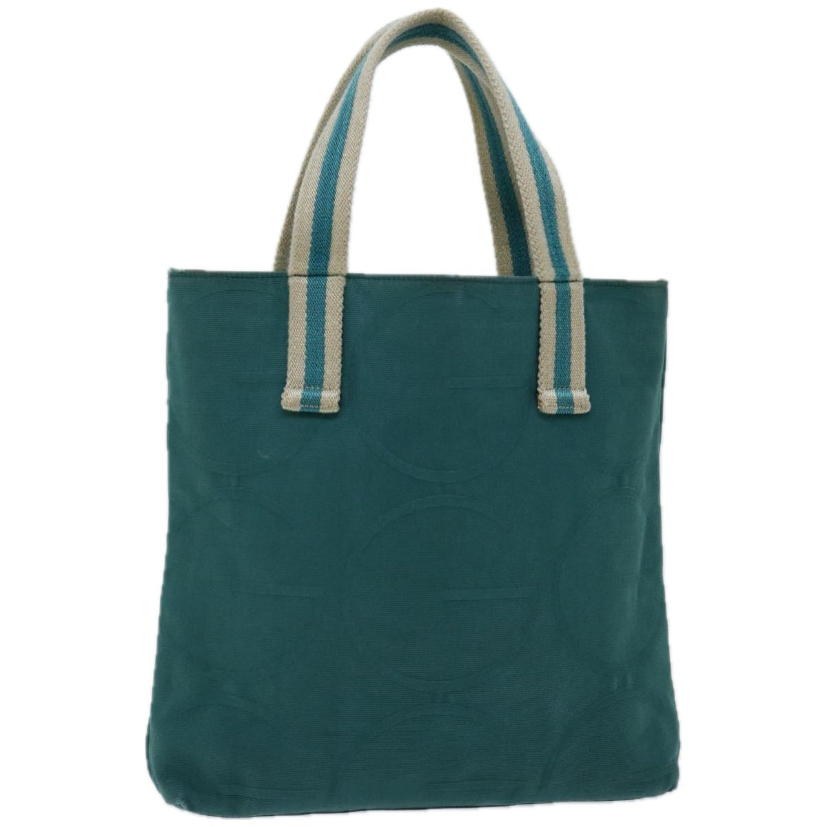 GUCCI Sherry Line Hand Bag Canvas Blue White 140691  ar11414
