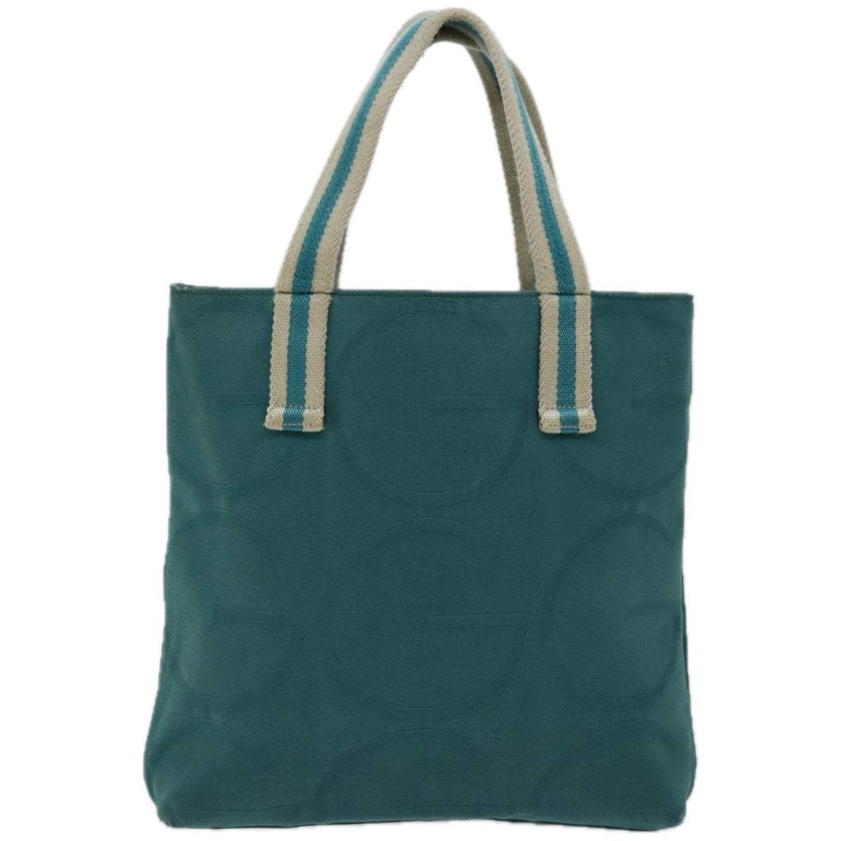 GUCCI Sherry Line Hand Bag Canvas Blue White 140691  ar11414