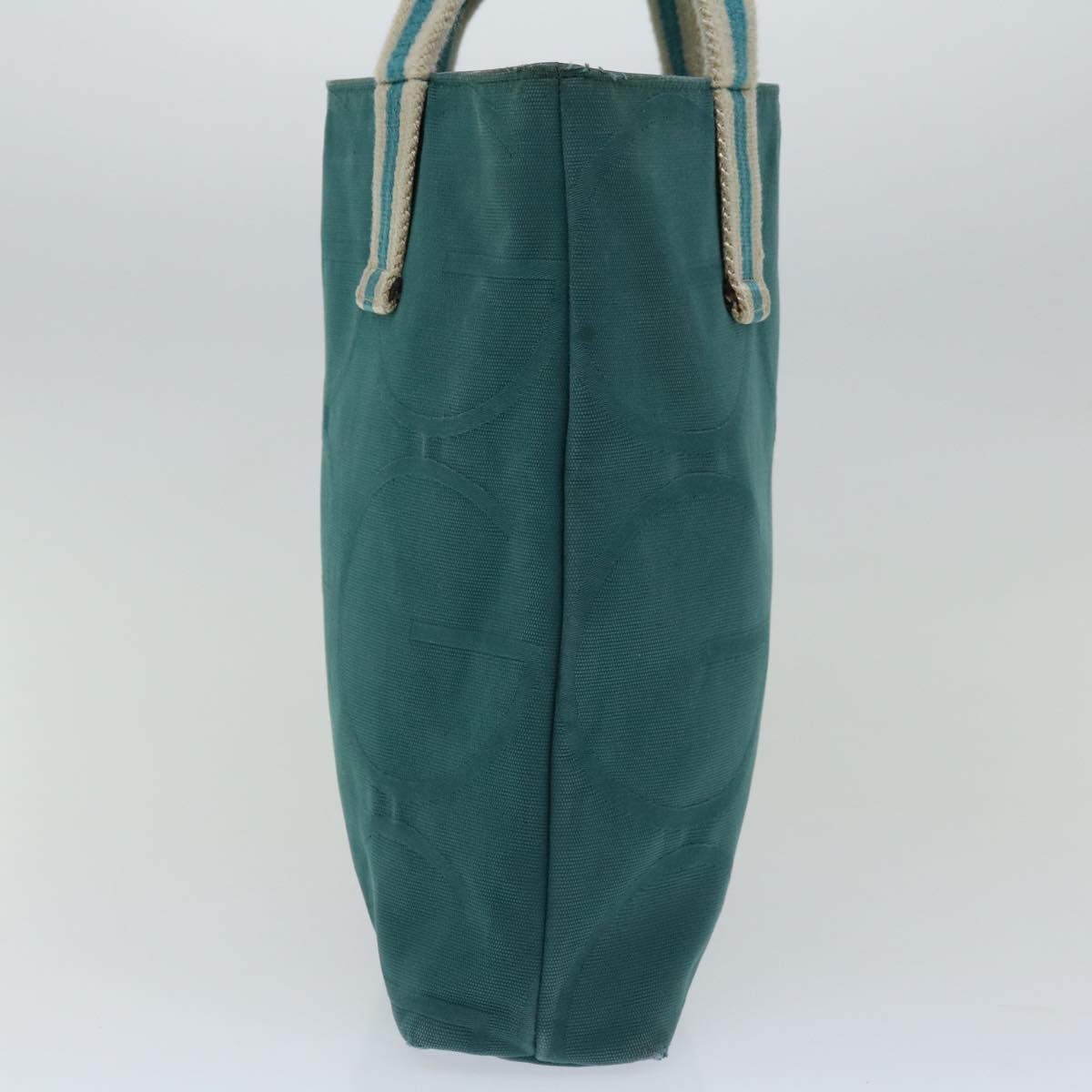 GUCCI Sherry Line Hand Bag Canvas Blue White 140691  ar11414