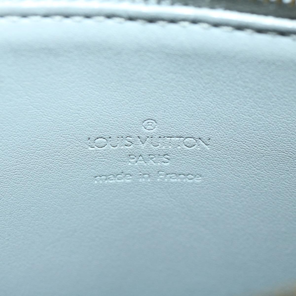 LOUIS VUITTON Monogram Vernis Motto Accessory Pouch Gris M91030 LV ar11423