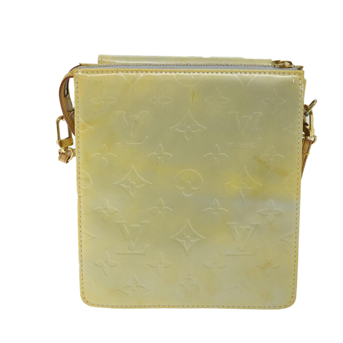 LOUIS VUITTON Monogram Vernis Motto Accessory Pouch Gris M91030 LV ar11423