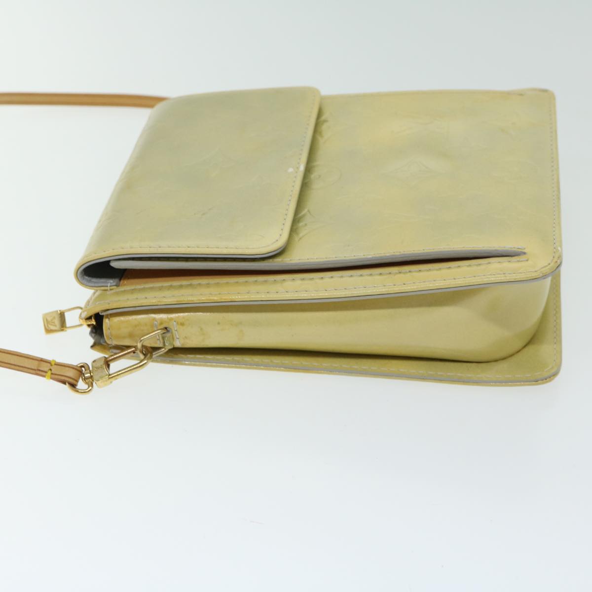 LOUIS VUITTON Monogram Vernis Motto Accessory Pouch Gris M91030 LV ar11423