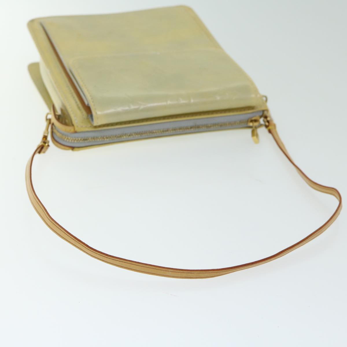 LOUIS VUITTON Monogram Vernis Motto Accessory Pouch Gris M91030 LV ar11423