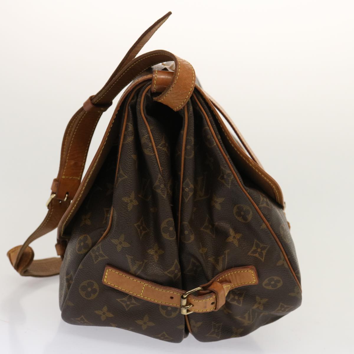 LOUIS VUITTON Monogram Saumur 35 Shoulder Bag M42254 LV ar11486