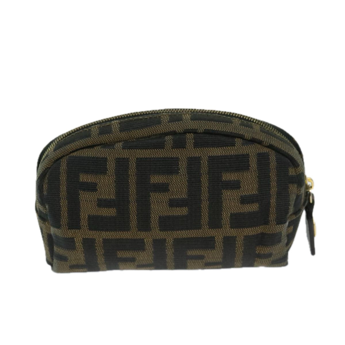 Luxury FendiZucca Canvas Pouch Brown Blackar11515