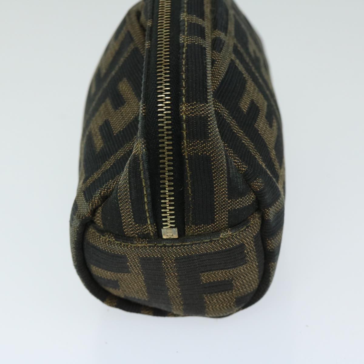 Luxury FendiZucca Canvas Pouch Brown Blackar11515