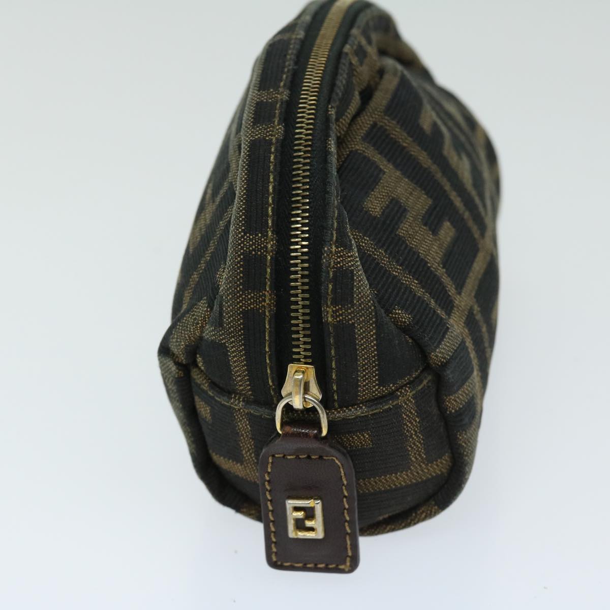 Luxury FendiZucca Canvas Pouch Brown Blackar11515