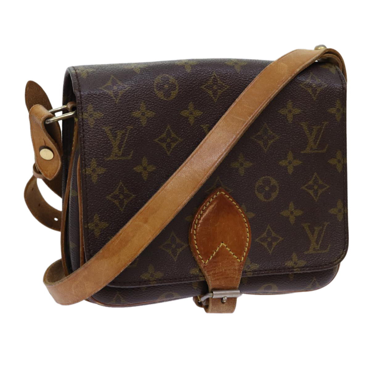 LOUIS VUITTON Monogram Cartouchiere MM Shoulder Bag Vintage M51253 ar11590B