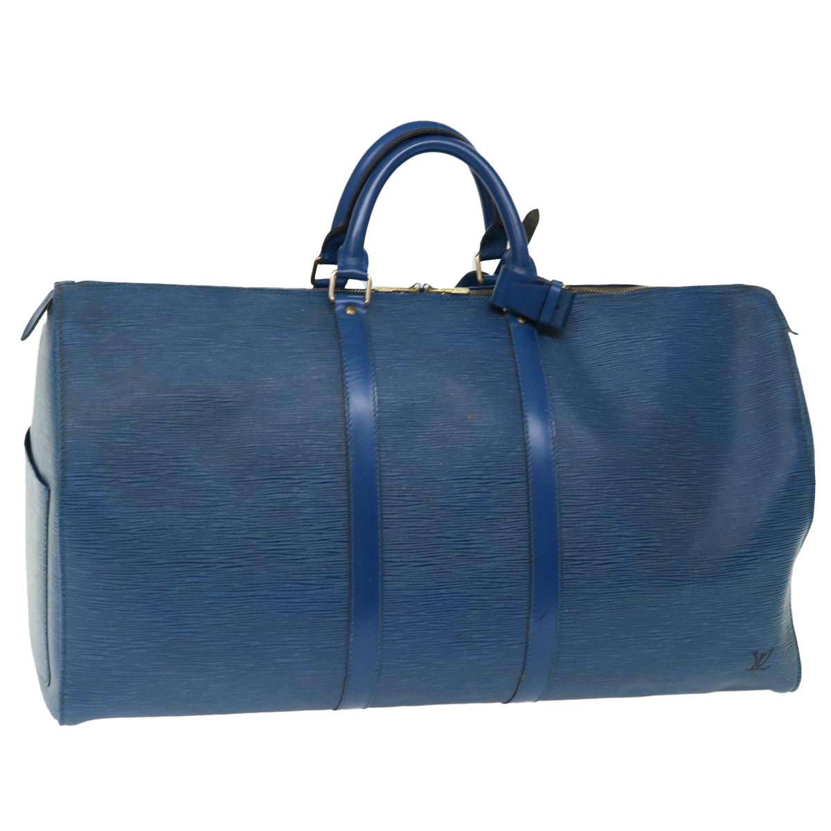 LOUIS VUITTON Epi Keepall 55 Boston Bag Blue M42955 LV ar11608B