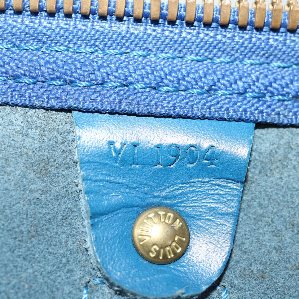 LOUIS VUITTON Epi Keepall 55 Boston Bag Blue M42955 LV ar11608B