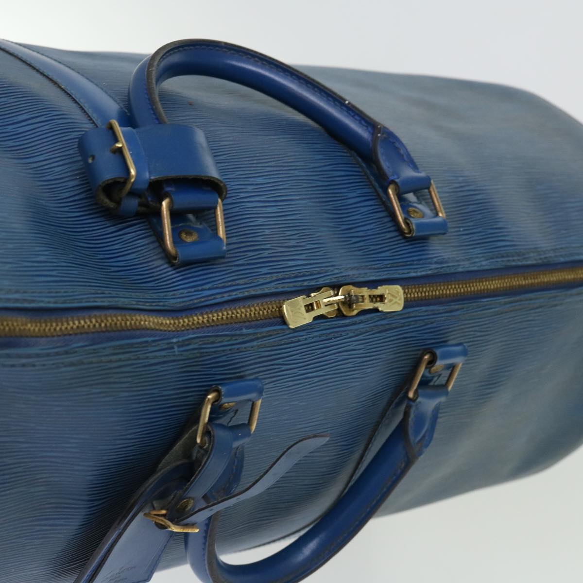 LOUIS VUITTON Epi Keepall 55 Boston Bag Blue M42955 LV ar11608B