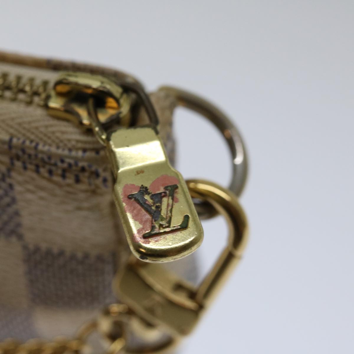 LOUIS VUITTON Damier Azur Mini Pochette Accessoires Pouch N58010 ar11611B