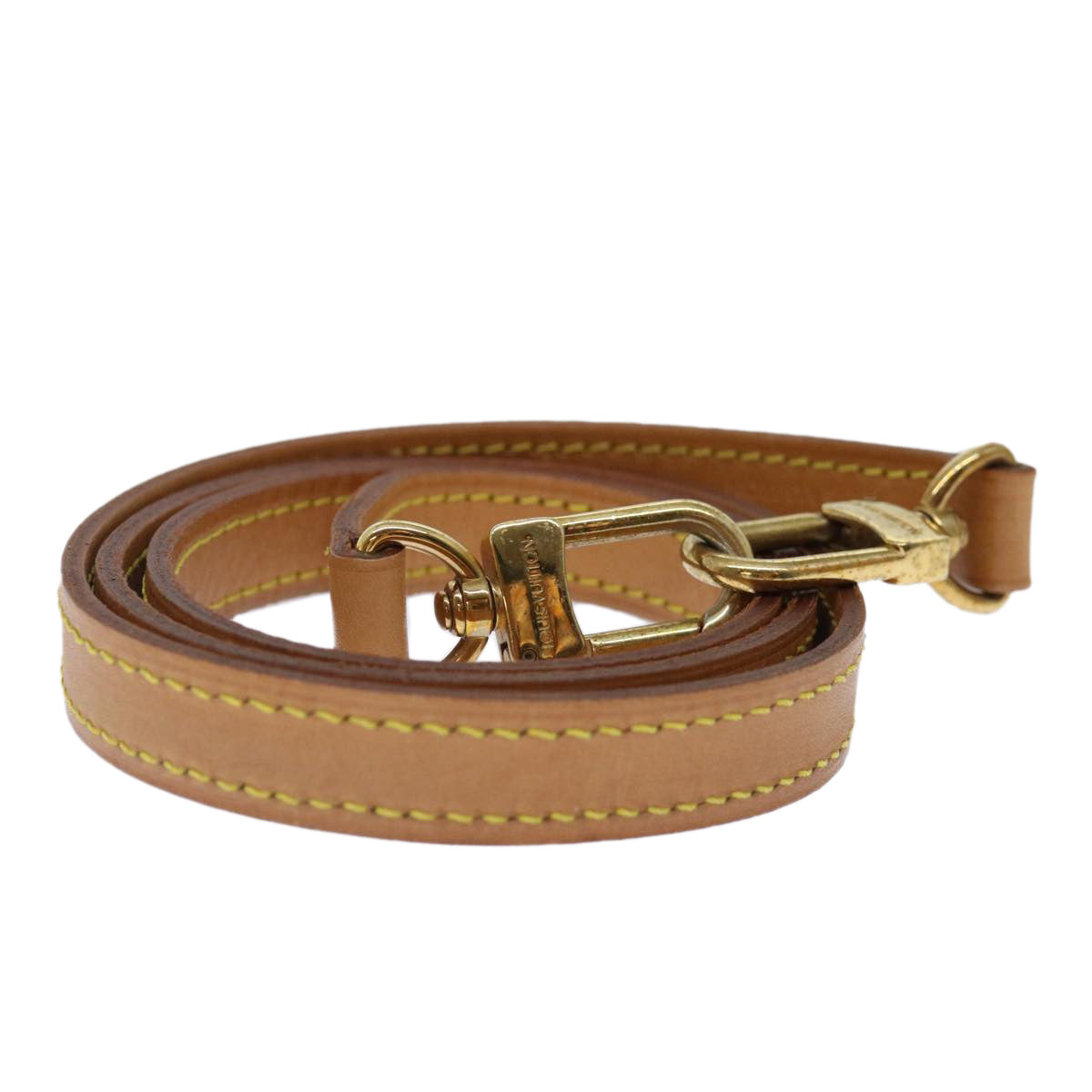 LOUIS VUITTON Shoulder Strap Leather 36.2"" Beige LV ar11635B