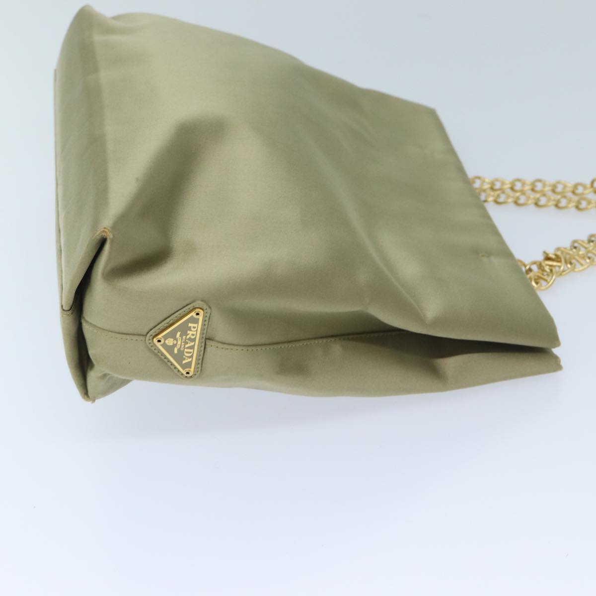 Luxury PradaChain Hand Bag Satin Beige ar11648B