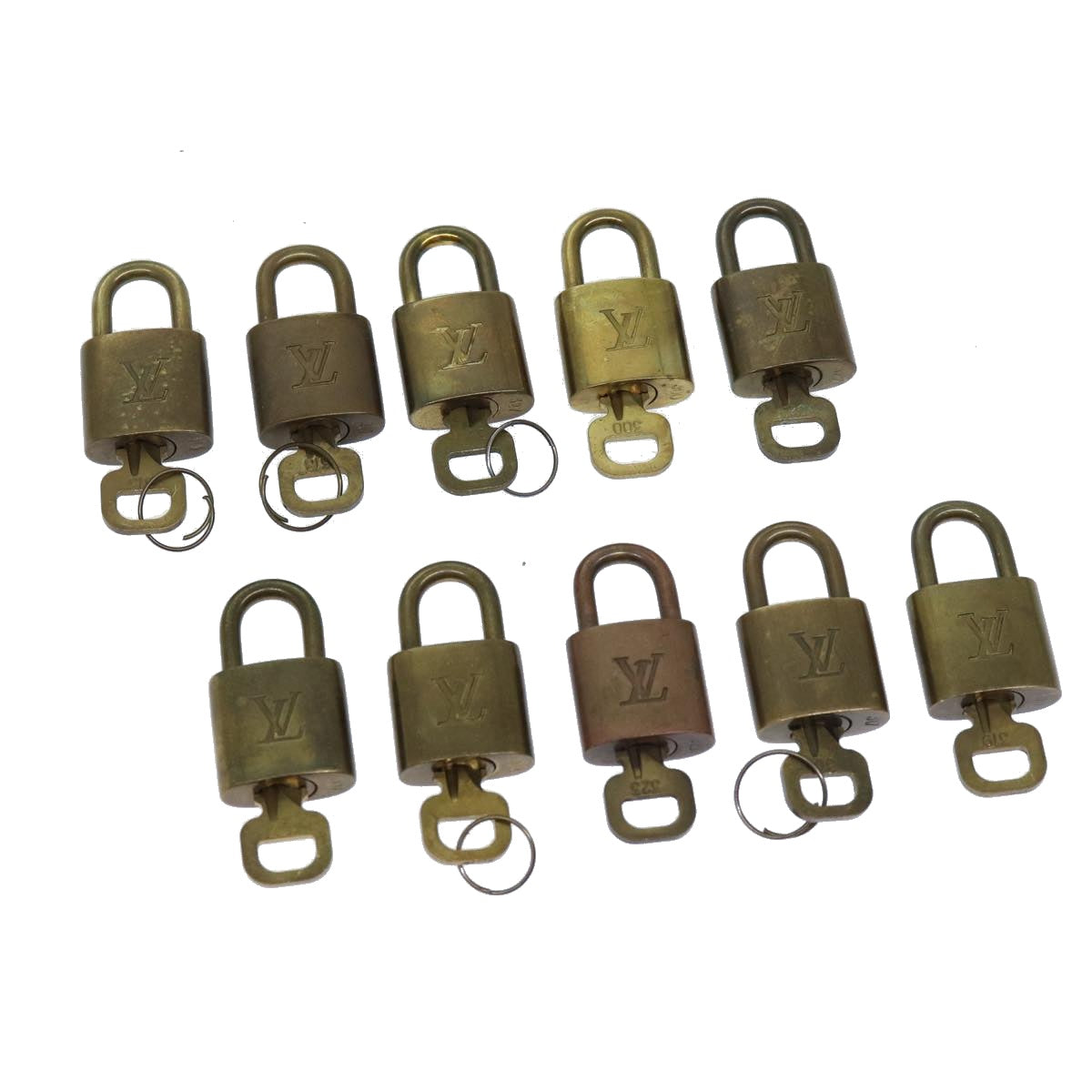 LOUIS VUITTON Padlock 10set Gold Tone LV ar11665B